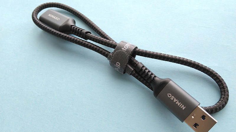自作USBポートの延長ケーブルは高品質3