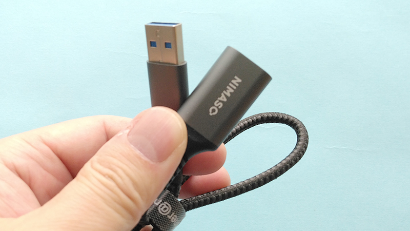 自作USBポートの延長ケーブルは高品質2