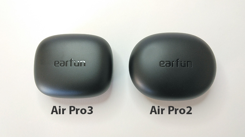 earfun air pro3とair pro２とのサイズ比較2