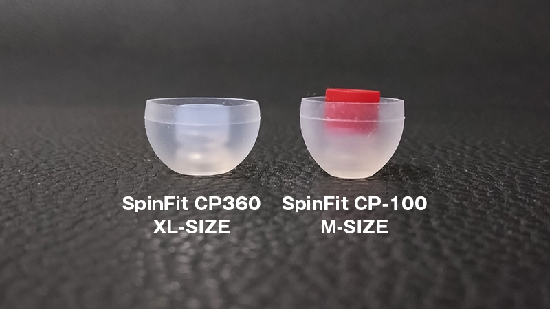 SpinFit CP360のXLとCP100の比較