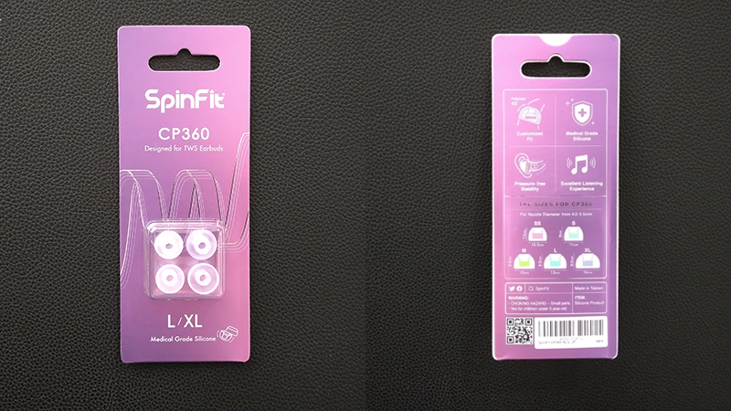 SpinFit CP360のL/XLパッケージ