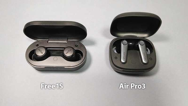 EarFun Free 1SとEarFun Air Pro3とのサイズ比較3