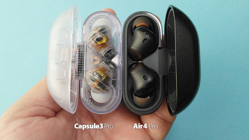SOUNDPEATS Capsule3 ProとAir4 Pro の大きさ比較3