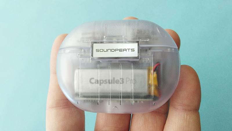 SOUNDPEATS Capsule3 Proの透けてる電池部分のデザインはこんな感じも良いな〜！画像加工