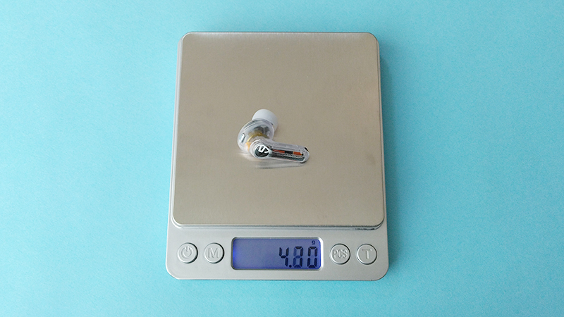 SOUNDPEATS Capsule3 Proの単体重量